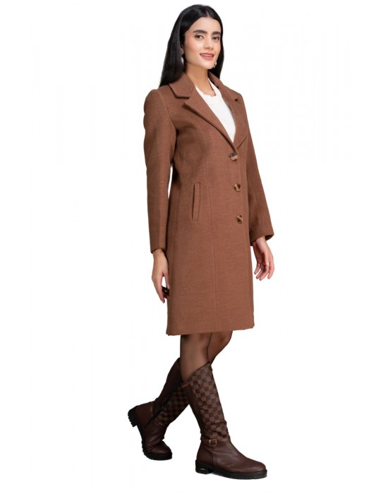 Women Coat Chestnut
